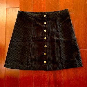I ♥️ it, black high-waisted corduroy mini skirt